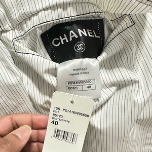 Chanel striped coat